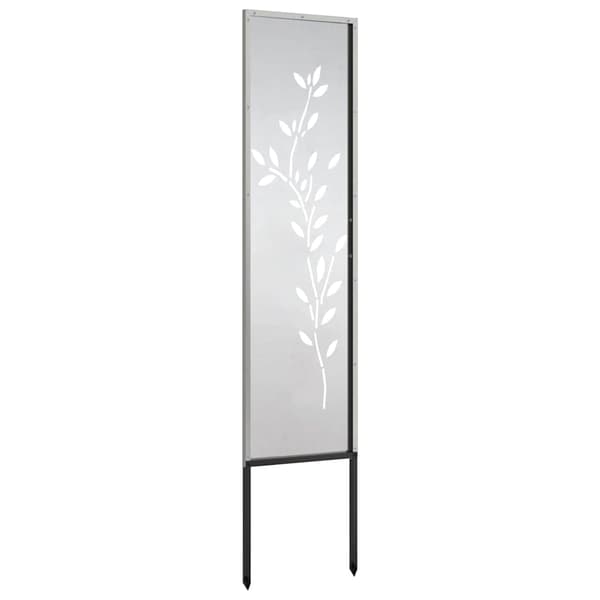Trädgårds integritetsskärm Silver 32 x 140 cm Rostfritt stål
