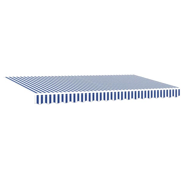 Utfällbar markis Randig Blå 350 x 200 cm tyg