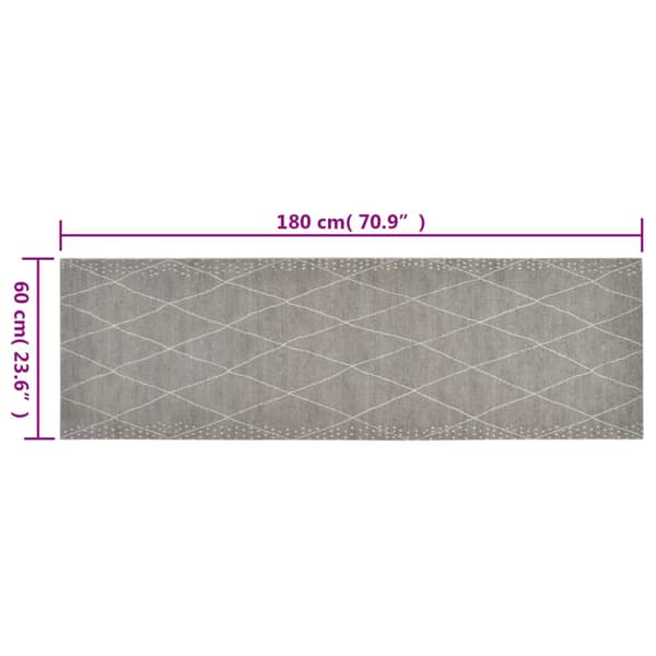 Köksmatta maskintvättbar romb 60x180 cm sammet