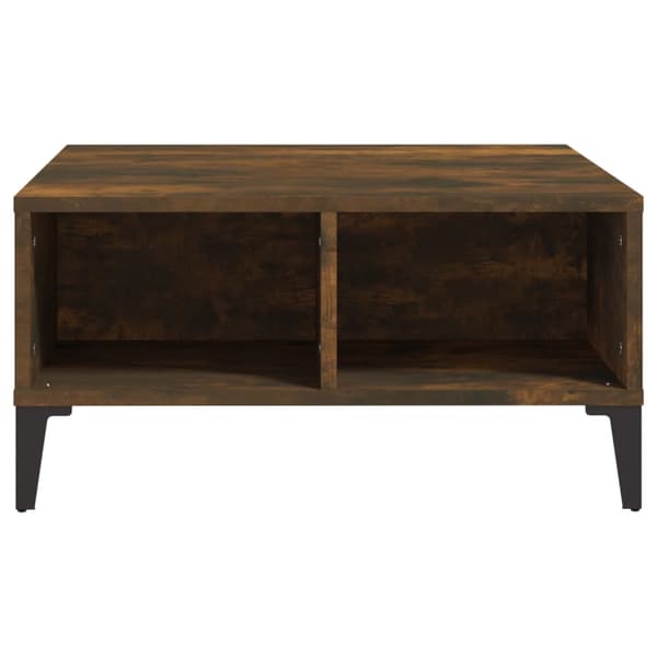Soffbord rökfärgad ek 60x60x30 cm konstruerat trä