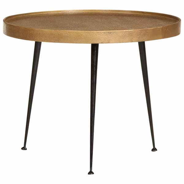 Soffbord 3 delar gyllene konstruerat trä