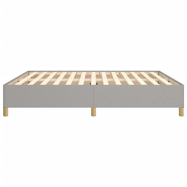 Boxspring-sängram ljusgrå 160x200 cm tyg