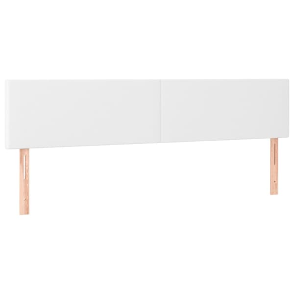 Ramsäng med madrass vit 180x200 cm konstläder