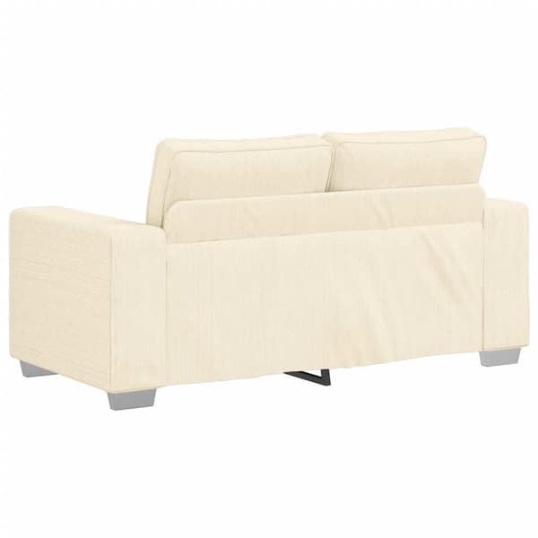 Loveseat soffa cremefärgad 160x77x82 cm manchestertyg