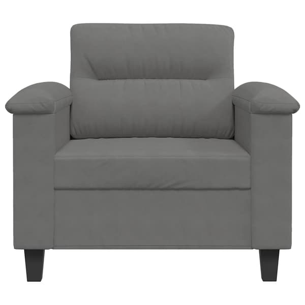 Fåtölj mörkgrå 60 cm mikrofibertyg