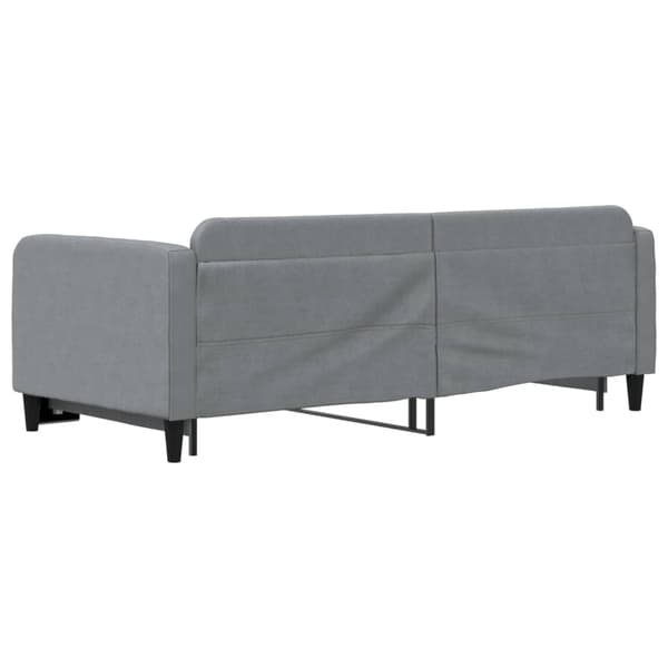 Dagbädd utdragbar ljusgrå 90x200 cm tyg