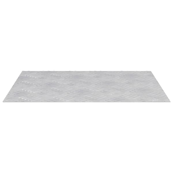 Trappsteg Rektangulär 4 pcs Silver 50 x 40 cm Aluminium