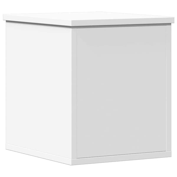 Förvaringslåda vit 30x35x35 cm konstruerat trä