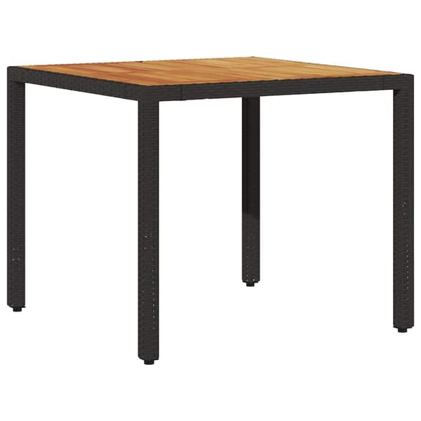 Trädgårdsmöbelset 3 pcs Svart konstrotting