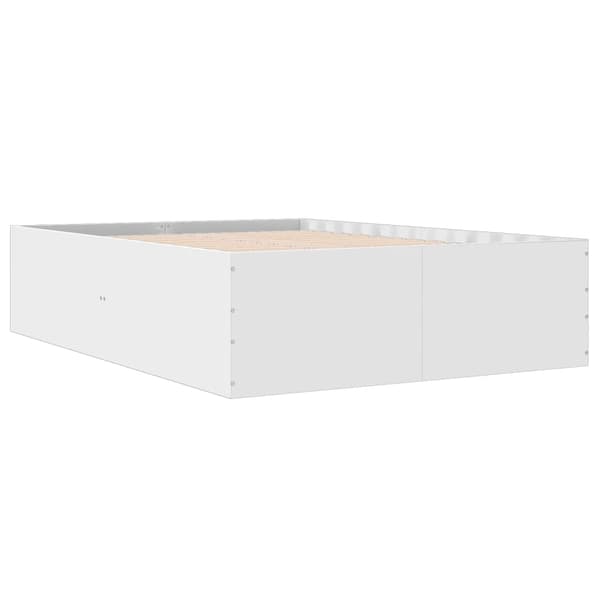 Sängram vit 135x190 cm konstruerat trä