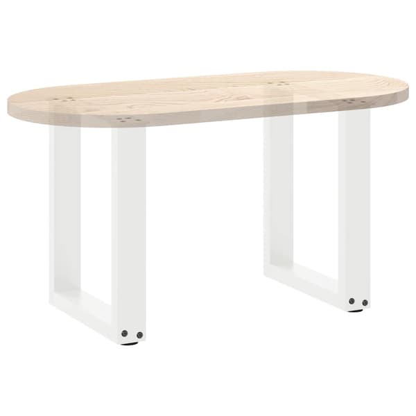 Soffbordsben U-formade 2 st vita 28x(42-43) cm stål