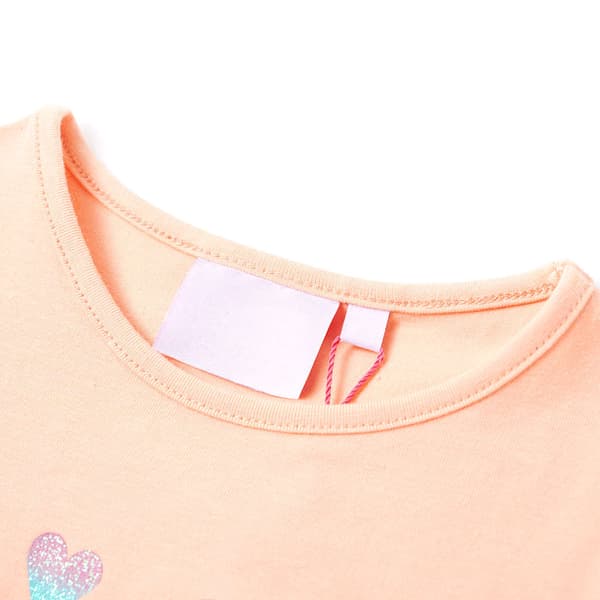 T-shirt för barn ljus orange 104