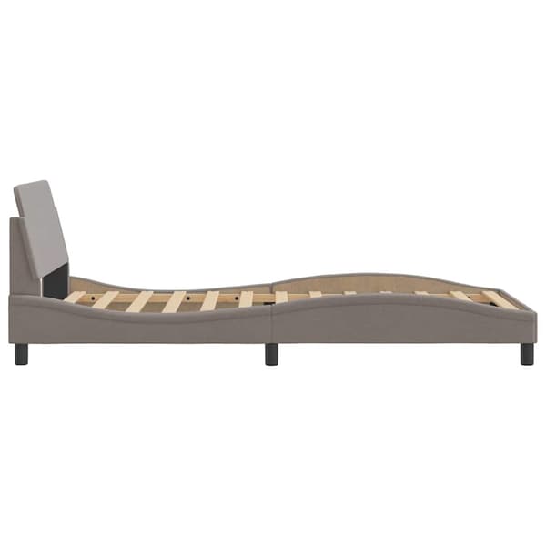 Bed Frame "Dover" Taupe 100x200 cm Fabric