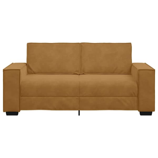 Soffa 2-sits brun 180x78x84 cm sammet