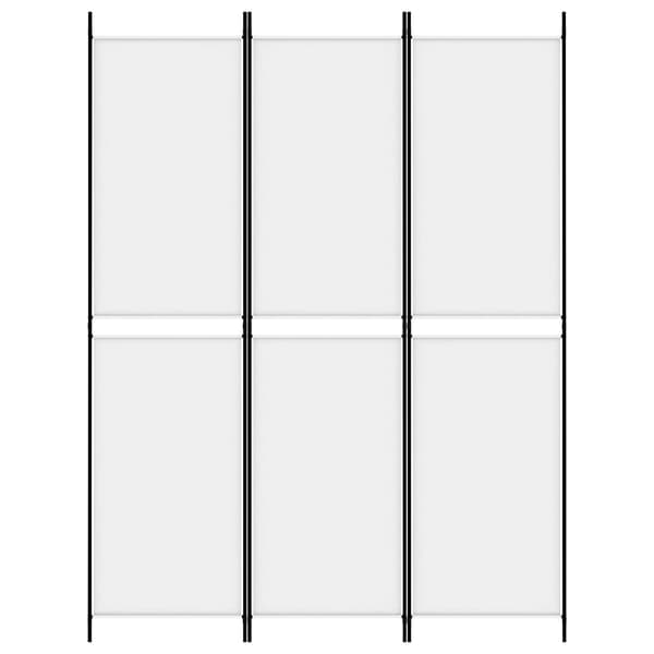Rumsavdelare 3 paneler vit 150x200 cm tyg