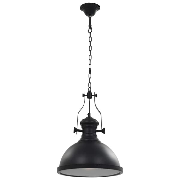vidaXL Taklampa svart rund E27