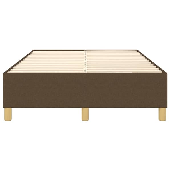 Boxspring-sängram mörkbrun 120x200 cm tyg