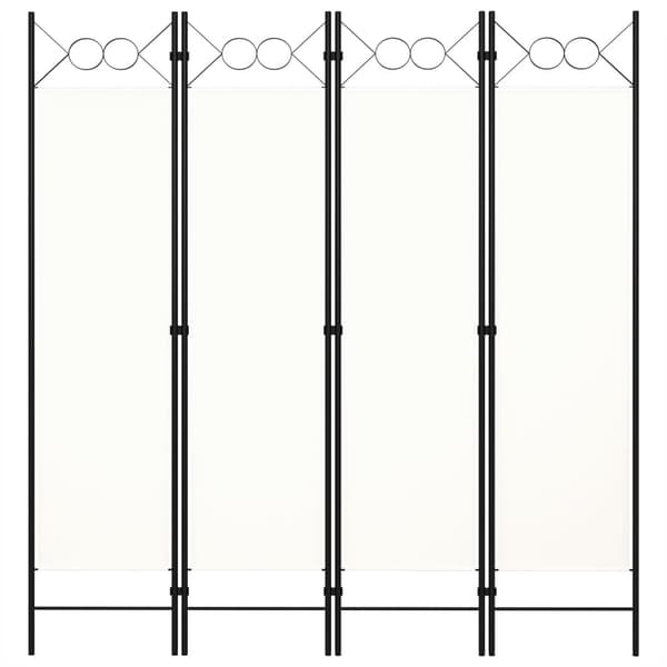 Rumsavdelare 4 paneler vit 160x180 cm