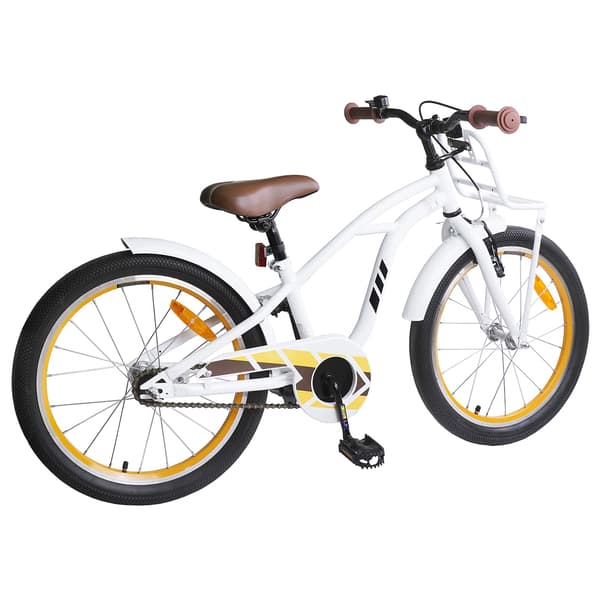 Barncykel 20 Tum för 6-11 år gamla Vit