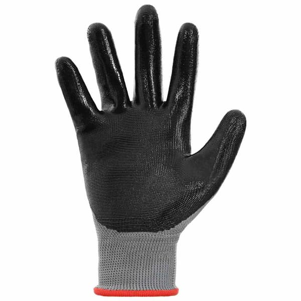 Arbetshandskar 24 pcs Grå och svart 7 / S Polyester