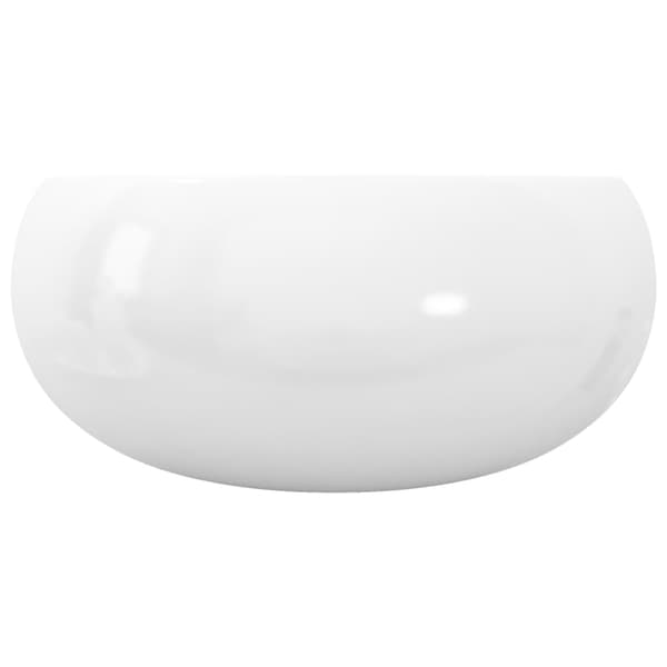 Handfat rund keramik vit 40x15 cm