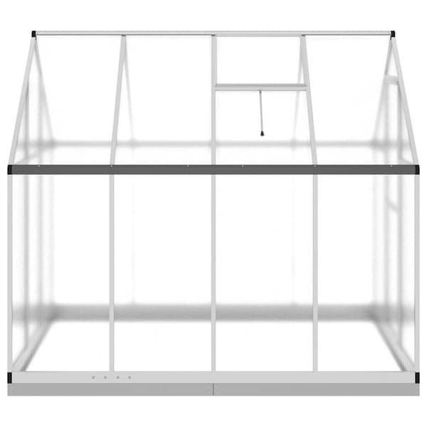Växthus med ram silver 224x169x202 cm aluminium
