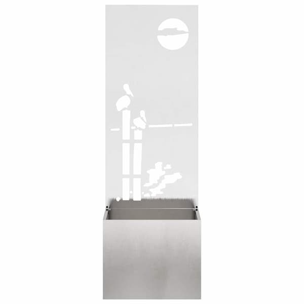 Trädgårds integritetsskärm Silver 50 x 150 cm Rostfritt stål