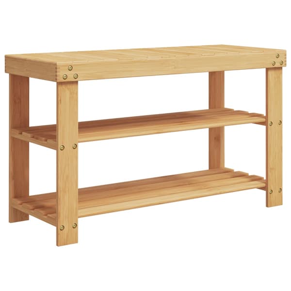 Skohylla 3-hyllor 70x27,5x45 cm bambu