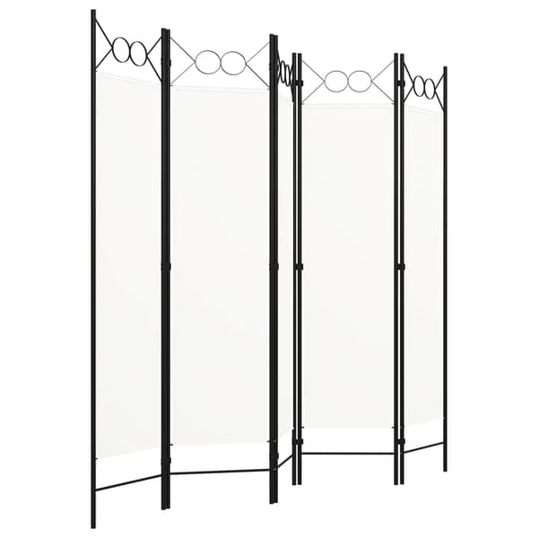 Rumsavdelare 5 paneler vit 200x180 cm