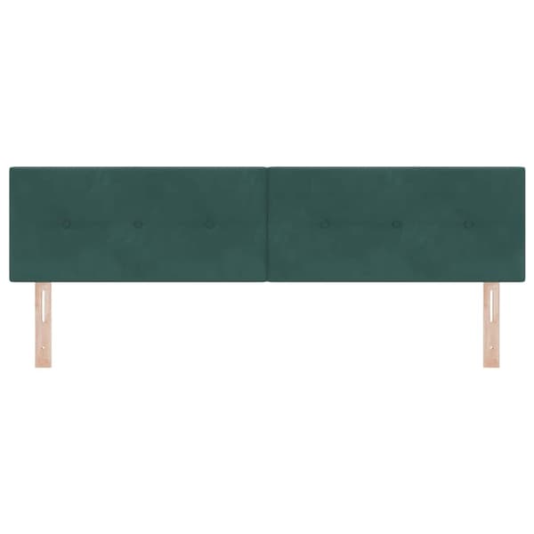 Huvudgavel Mörkgrön 180 cm Sammet