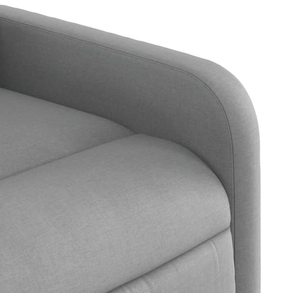 Reclinerfåtölj ljusgrå tyg