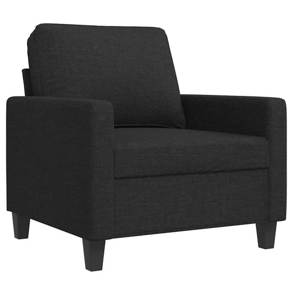 Fåtölj svart 60 cm tyg