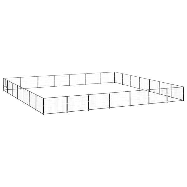 Hundgård svart 49 m² stål