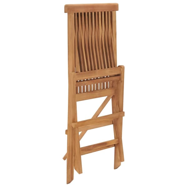 Hopfällbara trädgårdsstolar 6 st massiv teak
