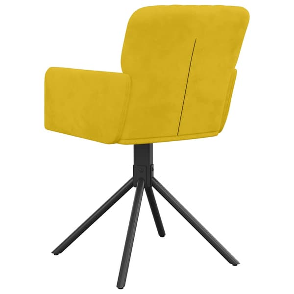 Snurrbara matstolar 2 st gul sammet