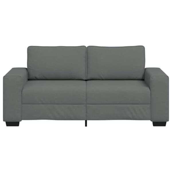 2-sitssoffa mörkgrå 180x77x82 cm tyg