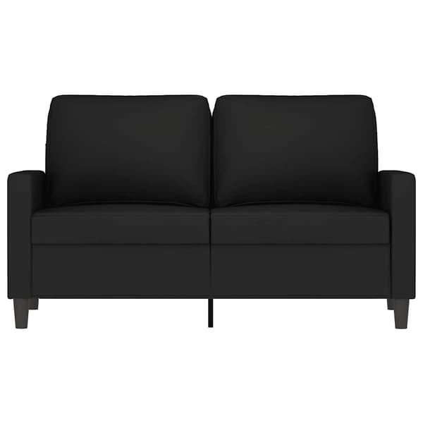 2-sitssoffa ljusgrå Svart 120 cm sammet
