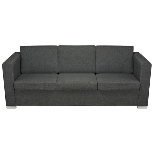 3-sitssoffa tyg mörkgrå