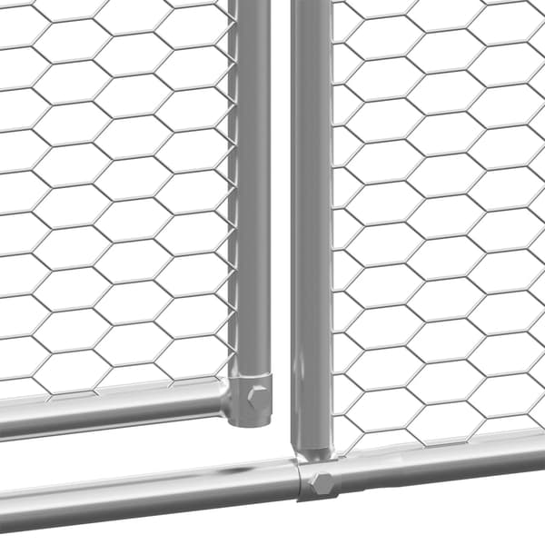 Hönsbur för utomhusbruk 3x10x2 m galvaniserat stål