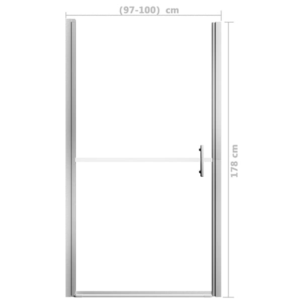 Duschdörr härdat glas 100x178 cm