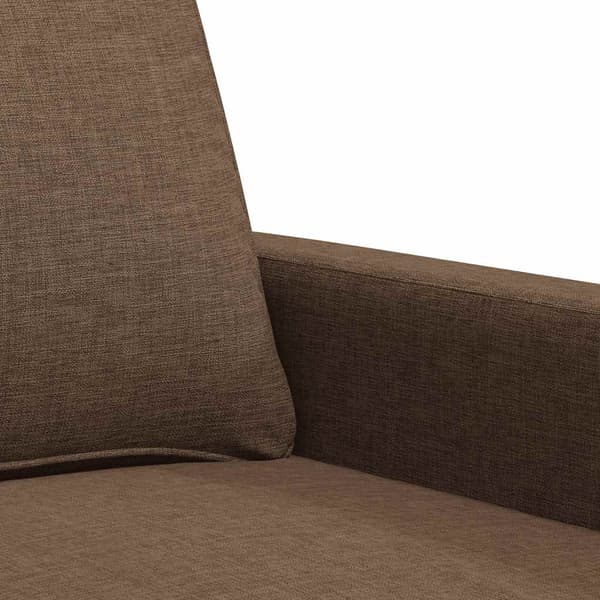 3-sitssoffa brun 180 cm tyg