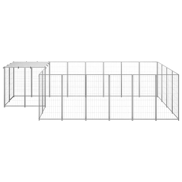 Hundgård silver 8,47 m² stål
