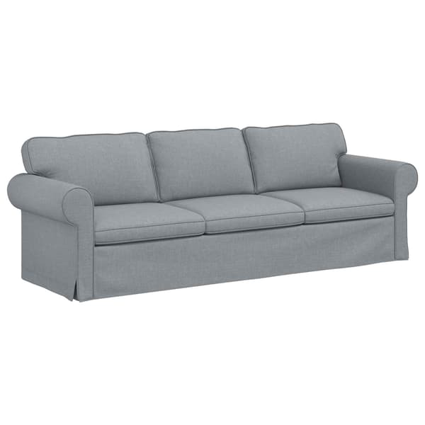Soffa 2 pcs Ljusgrå 245 x 82 x 80 cm tyg