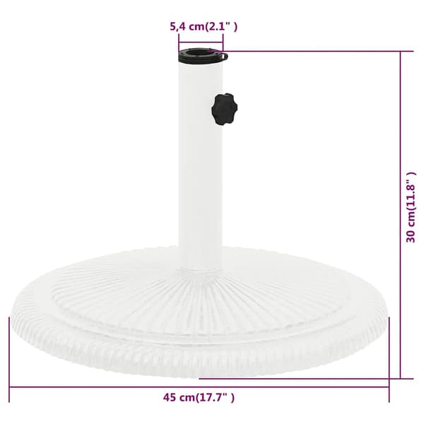 Parasollfot vit 45x45x30 cm gjutjärn