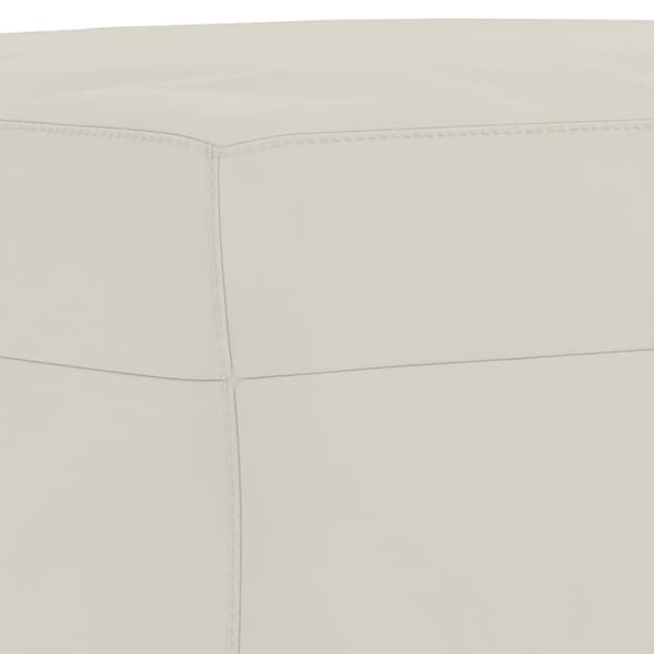 Fotpall gräddvit 60x50x41 cm sammet