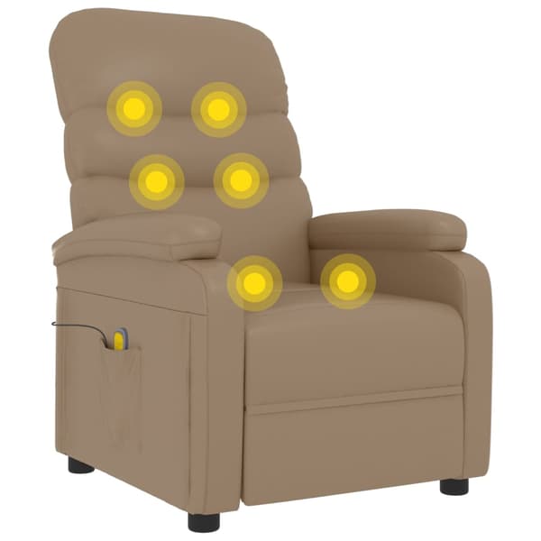 Massagefåtölj cappuccino konstläder