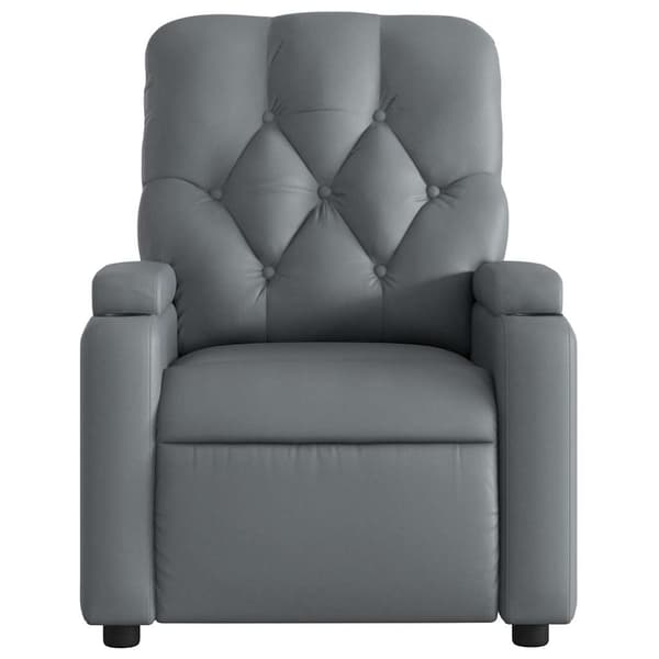 Reclinerfåtölj grå konstläder