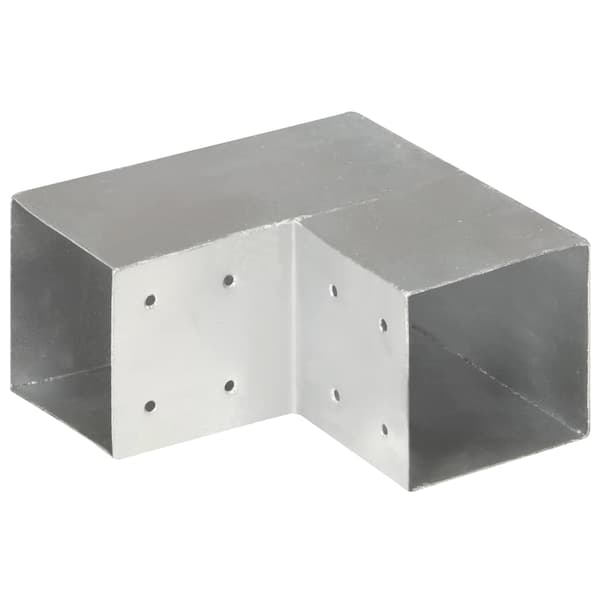 Stolpbeslag L-form galvaniserad metall 101x101 mm