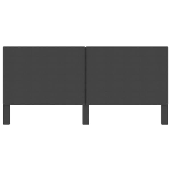Sänggavel mörkgrå tyg 200x200 cm