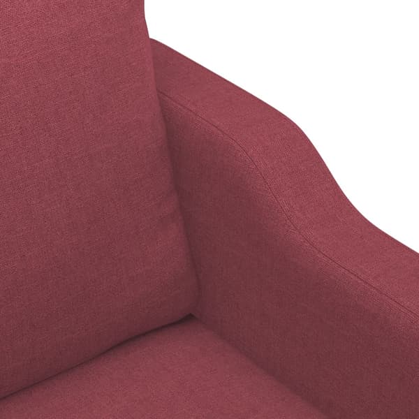 2-sitssoffa vinröd 140 cm tyg